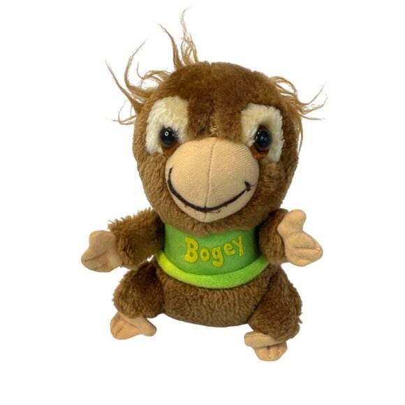 Vintage 1982 Hallmark Shirt Tales Bogey Monkey Plush Toy 6” Stuffed Toy - Picture 1 of 5